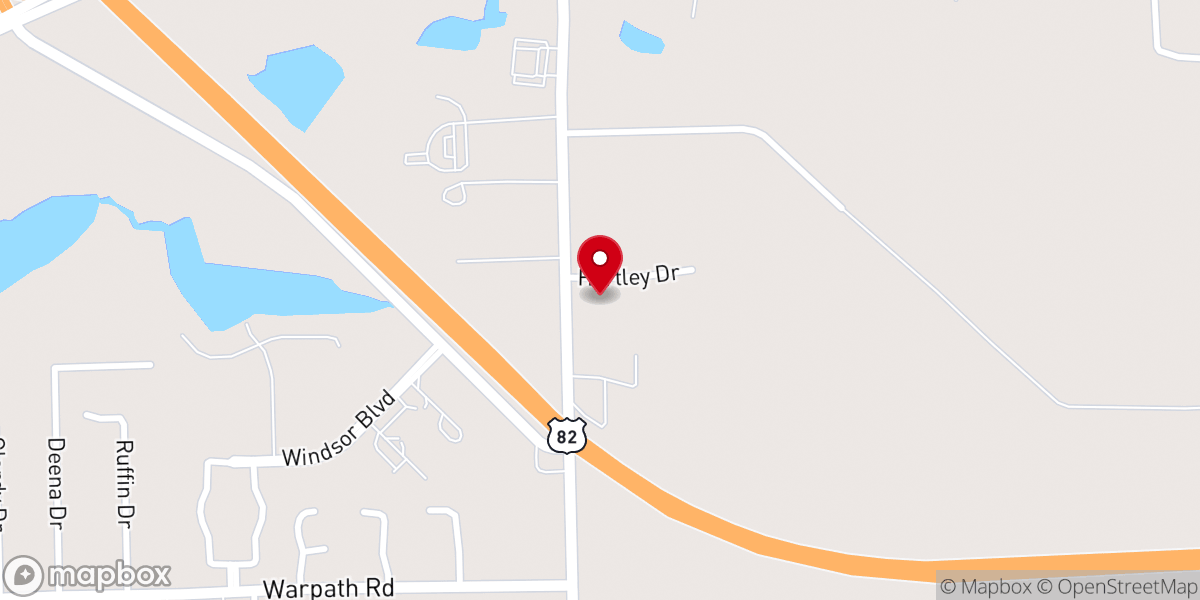 Map showing location of Canaan Baptist Church