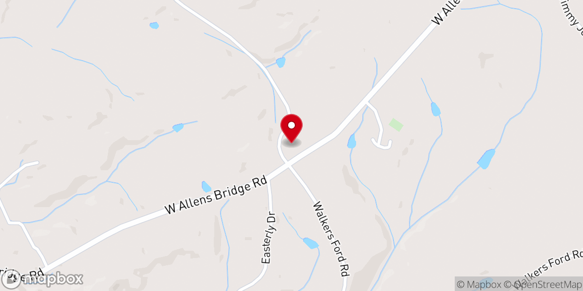 Map showing location of New Ebenezer Church