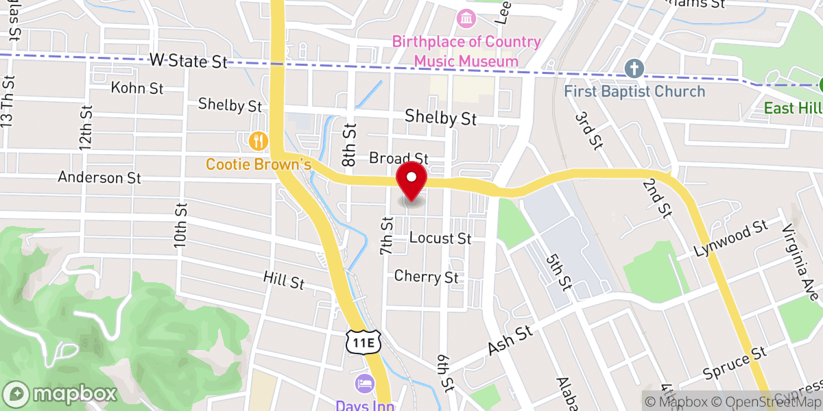 Map showing location of Haven of Rest Rescue Mission