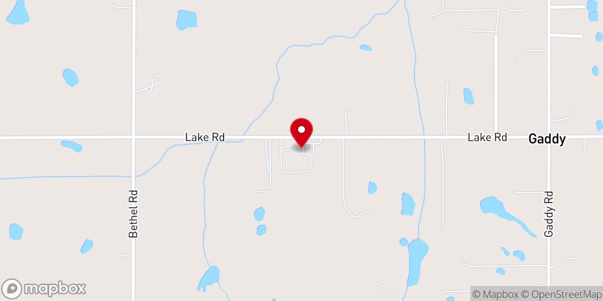 Map showing location of Blackburn Chapel Baptist Church