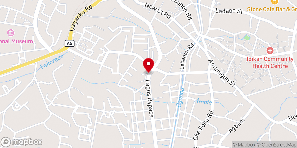 Map showing location of Sokunbi TVSynergy Studio