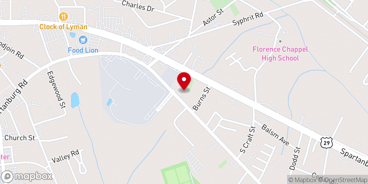 Map showing location of New Trinity Baptist Church