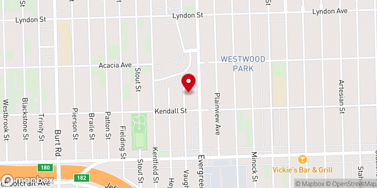 Map showing location of Rosedale Park Baptist Church