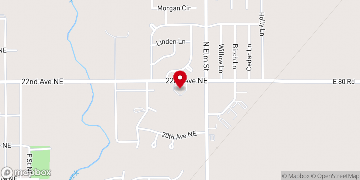 Map showing location of First Presbyterian Church