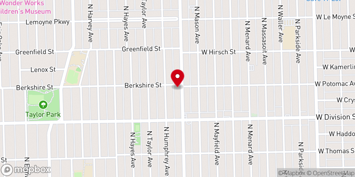 Map showing location of Judson Baptist Church