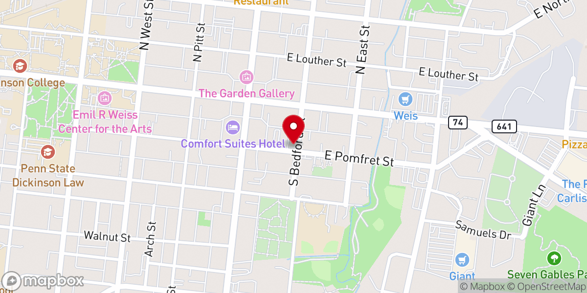 Map showing location of The Shalom Center