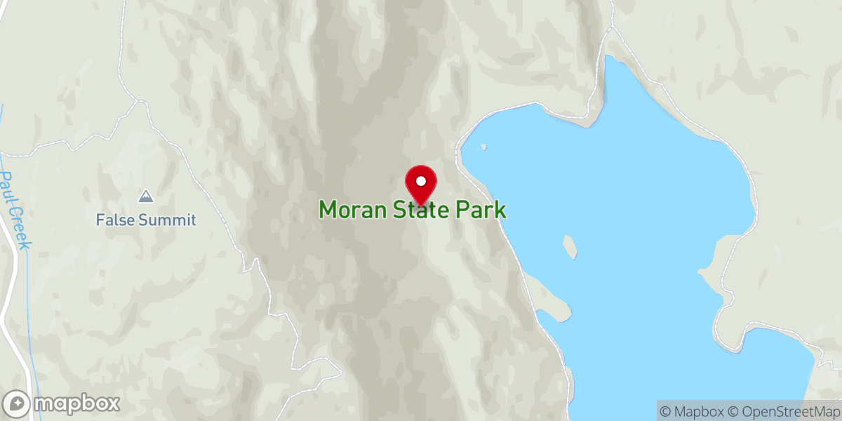 Map showing location of Moran State Park