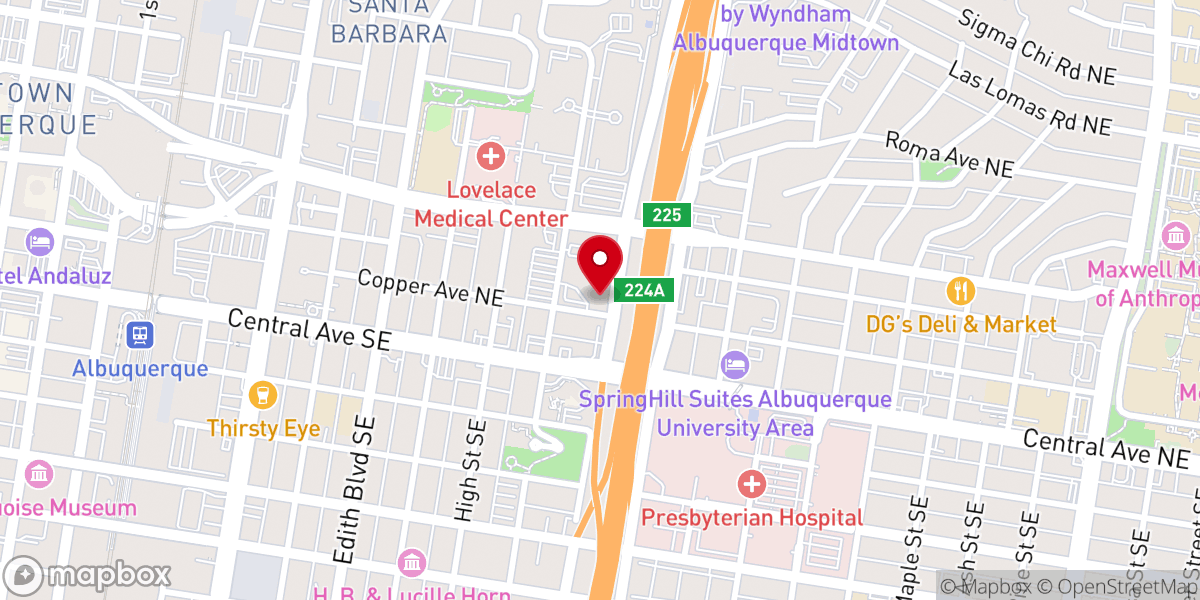 Map showing location of First Presbyterian Chruch