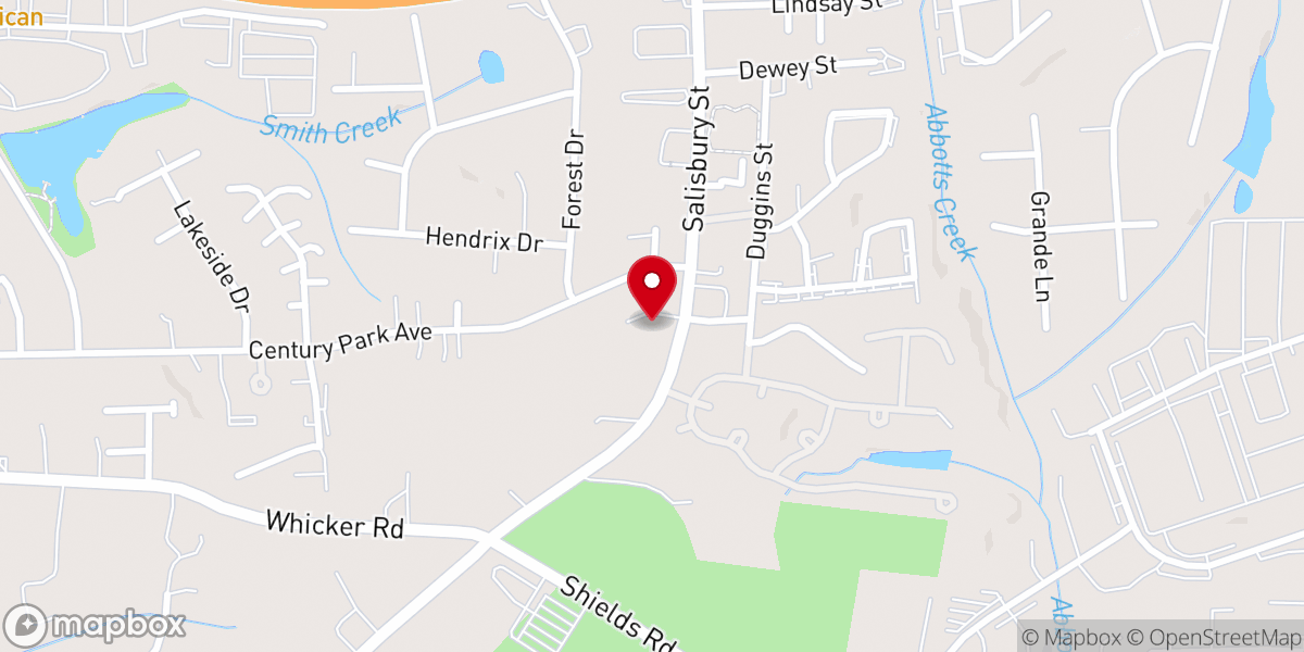 Map showing location of St Matthews Episcopal Church