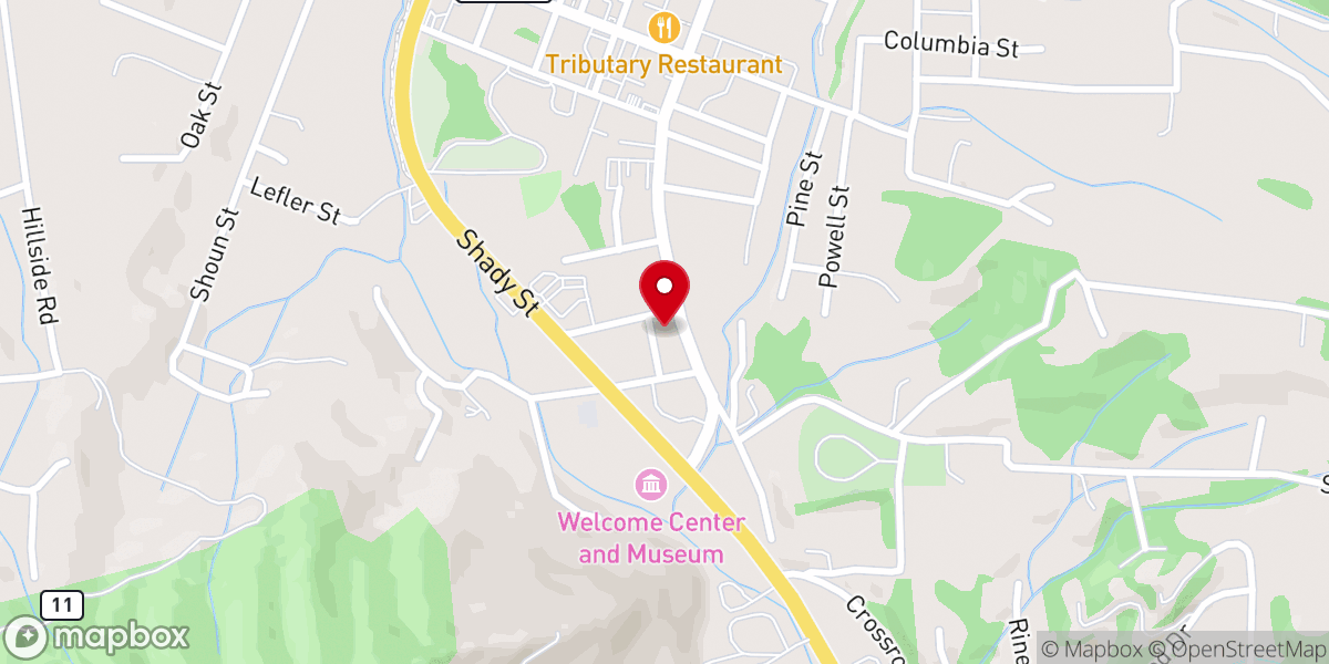 Map showing location of Mountain City Church of Christ