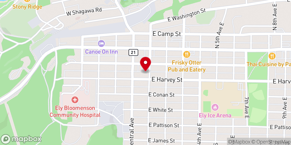 Map showing location of Praise Fellowship Church