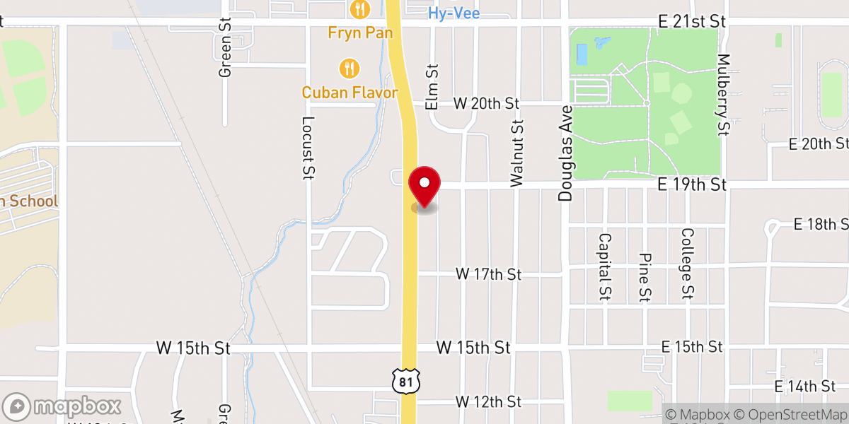 Map showing location of Ransom Church - Yankton