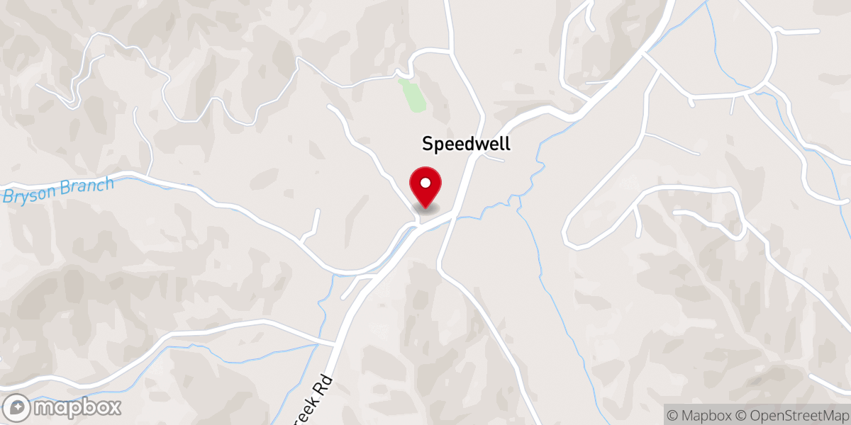 Map showing location of Cullowhee Valley Baptist Church