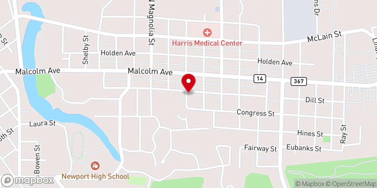 Map showing location of LAKESIDE MISSIONARY BAPTIST CHURCH