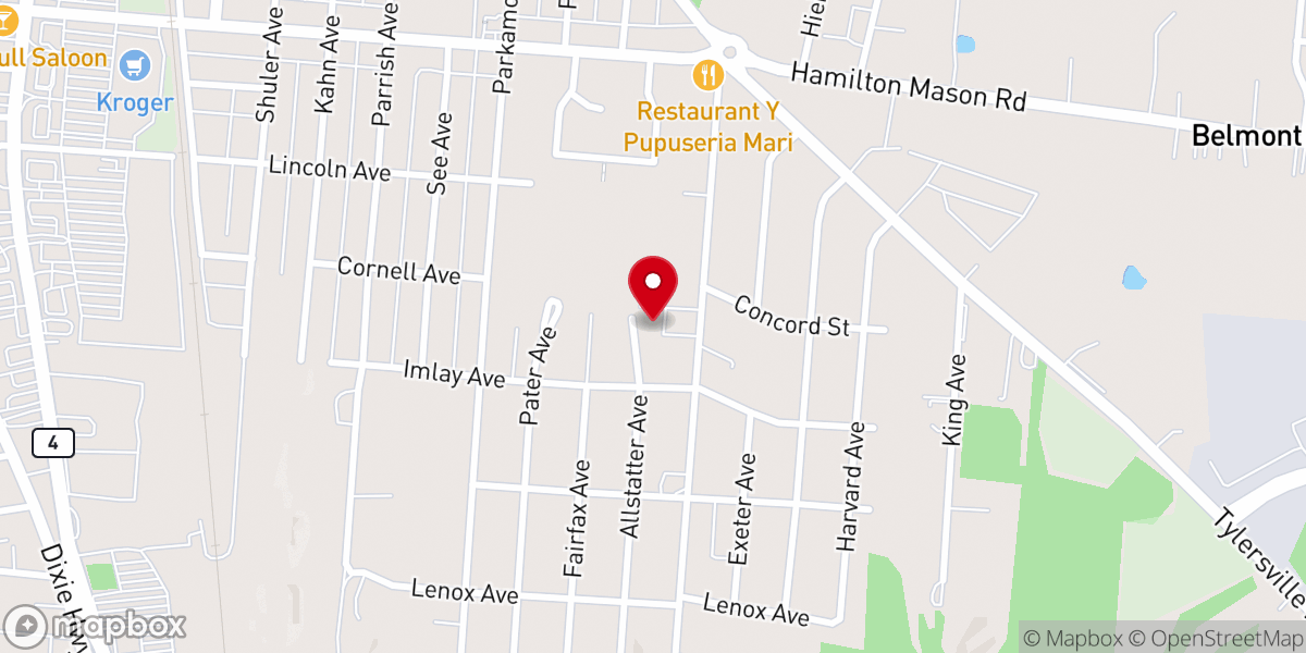 Map showing location of Iglesia De Dios Princeton Pike West
