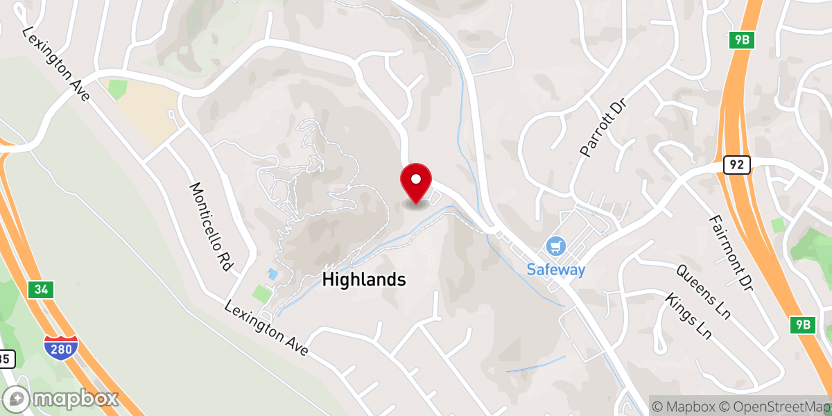 Map showing location of Crystal Springs United Methodist