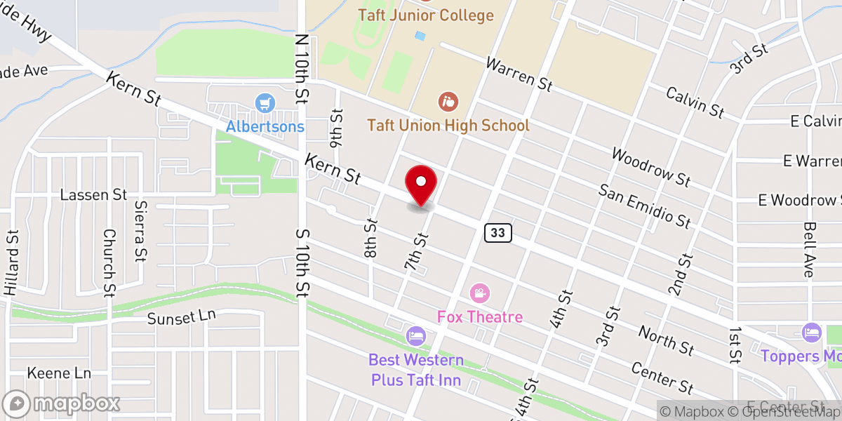 Map showing location of Calvary Temple Assembly of God Church