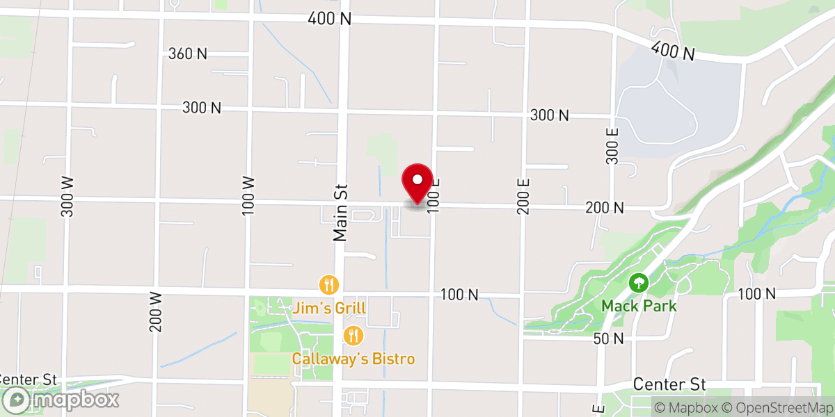 Map showing location of Smithfield, Utah YSA 4th Ward