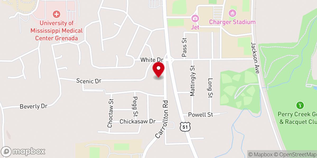 Map showing location of Grace United Methodist Church
