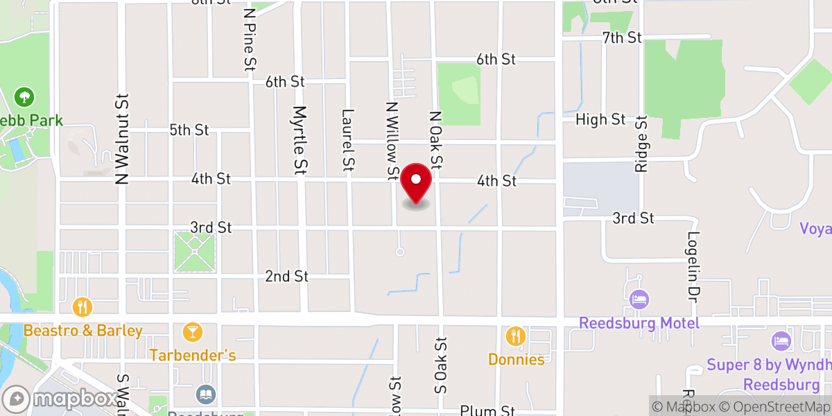 Map showing location of Reedsburg United Methodist Church