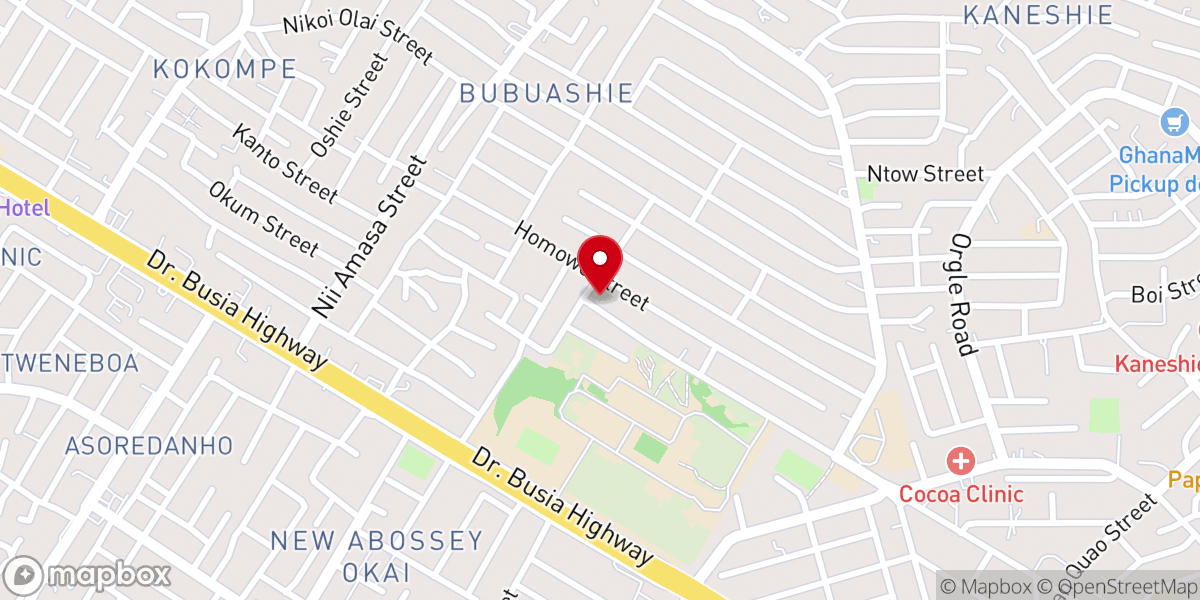 Map showing location of The Church of Pentecost, B Central