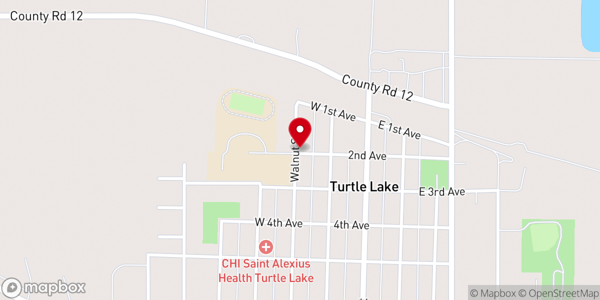 Map showing location of United Methodist Church
