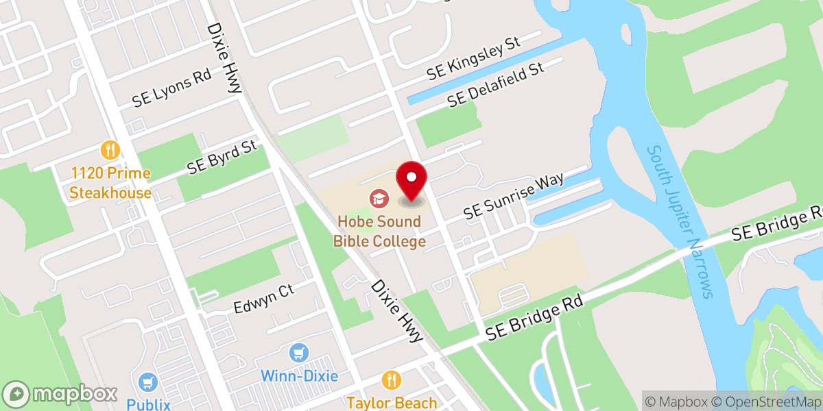 Map showing location of FEA Mission Thrift Store