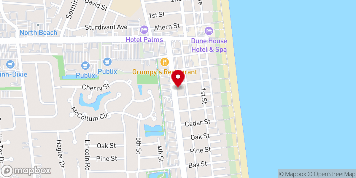 Map showing location of Neptune Baptist Church