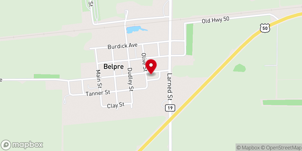 Map showing location of St. Bernard Catholic Church