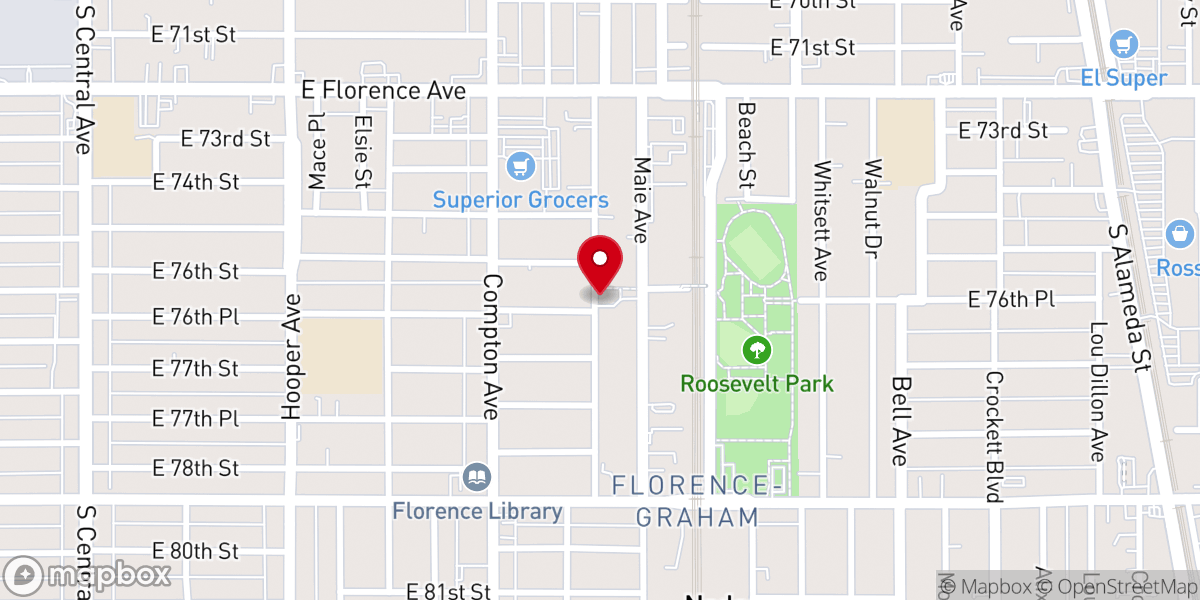 Map showing location of Emmanuel Seventh-day Adventist Church