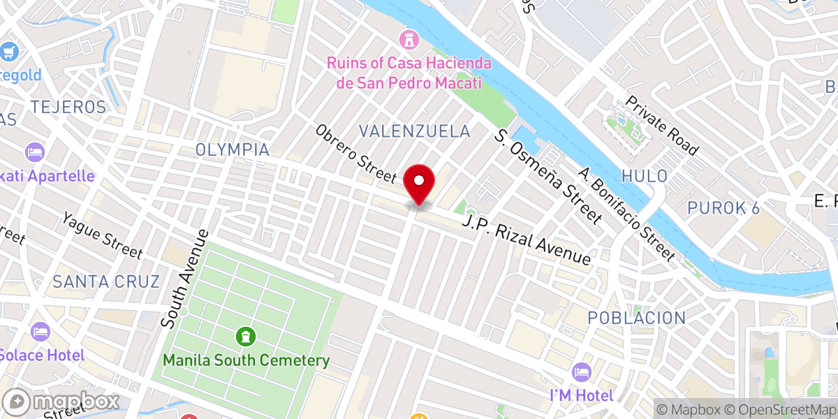 Map showing location of Christ's Church in Makati Inc.