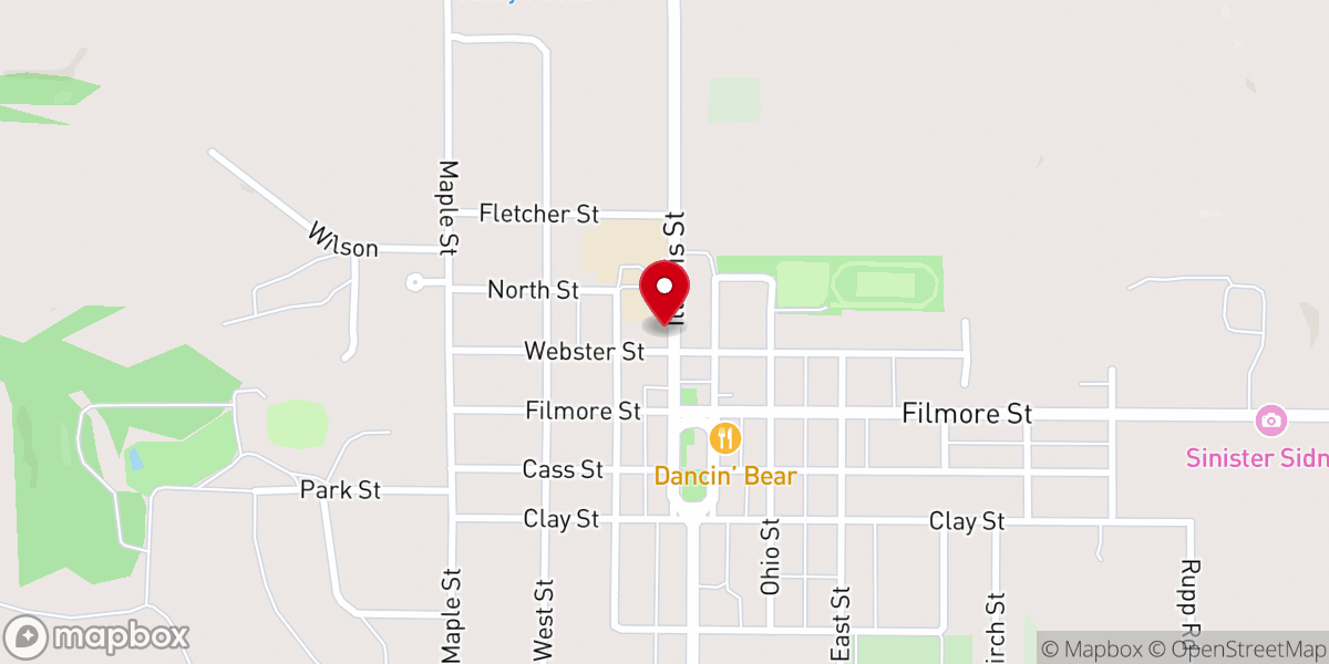 Map showing location of Our Savior Lutheran Church