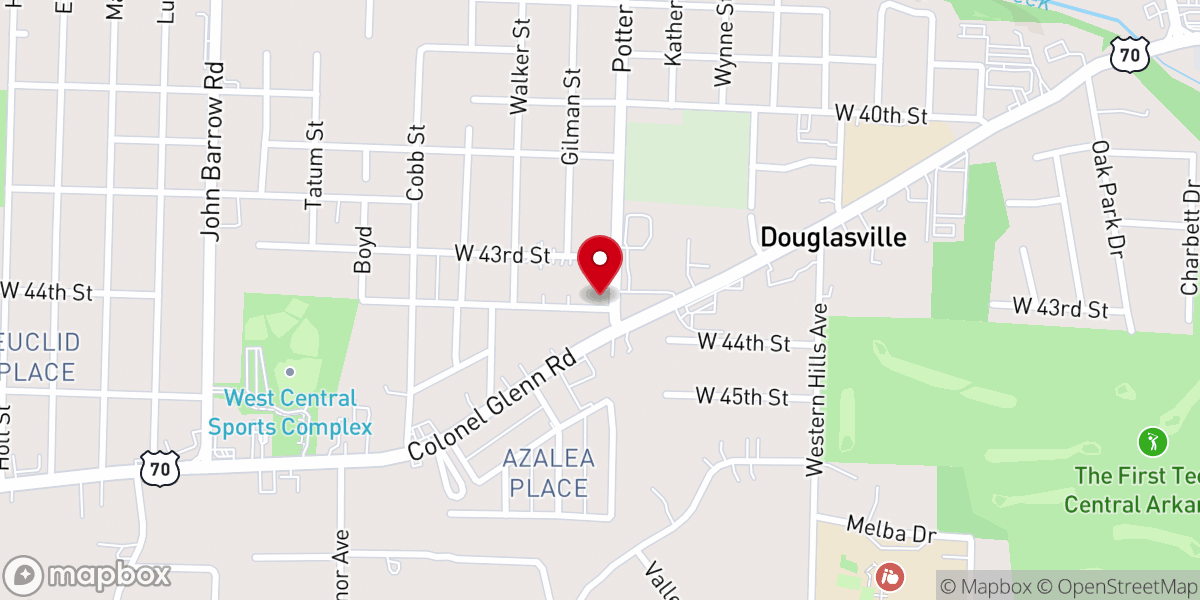 Map showing location of Marigold United Pentecostal Church
