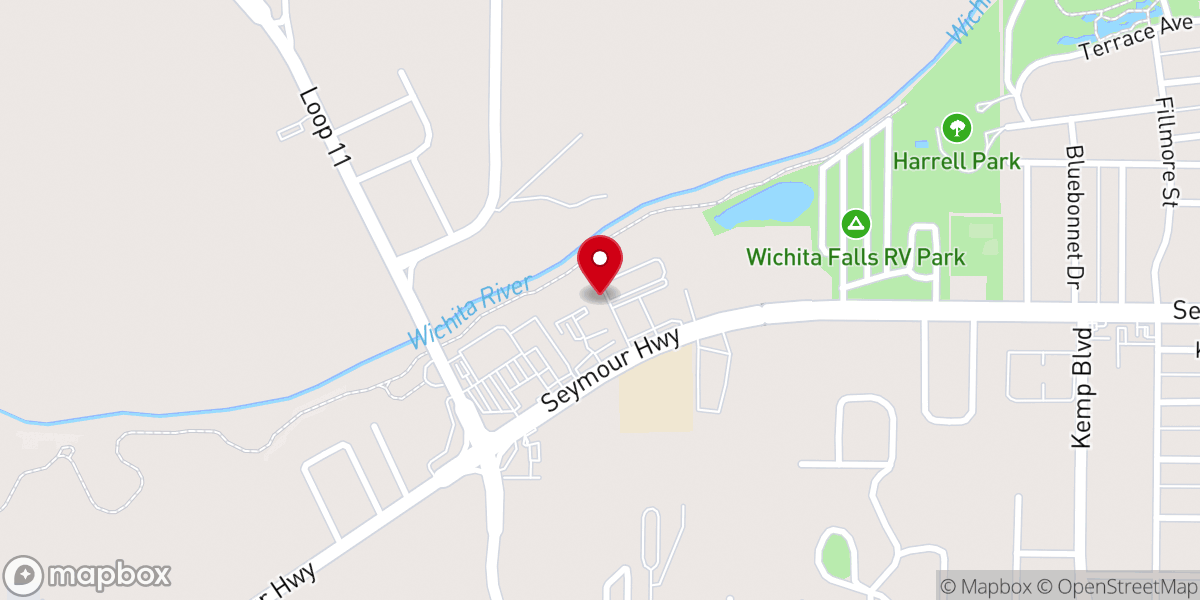 Map showing location of Journey of Faith Wichita Falls