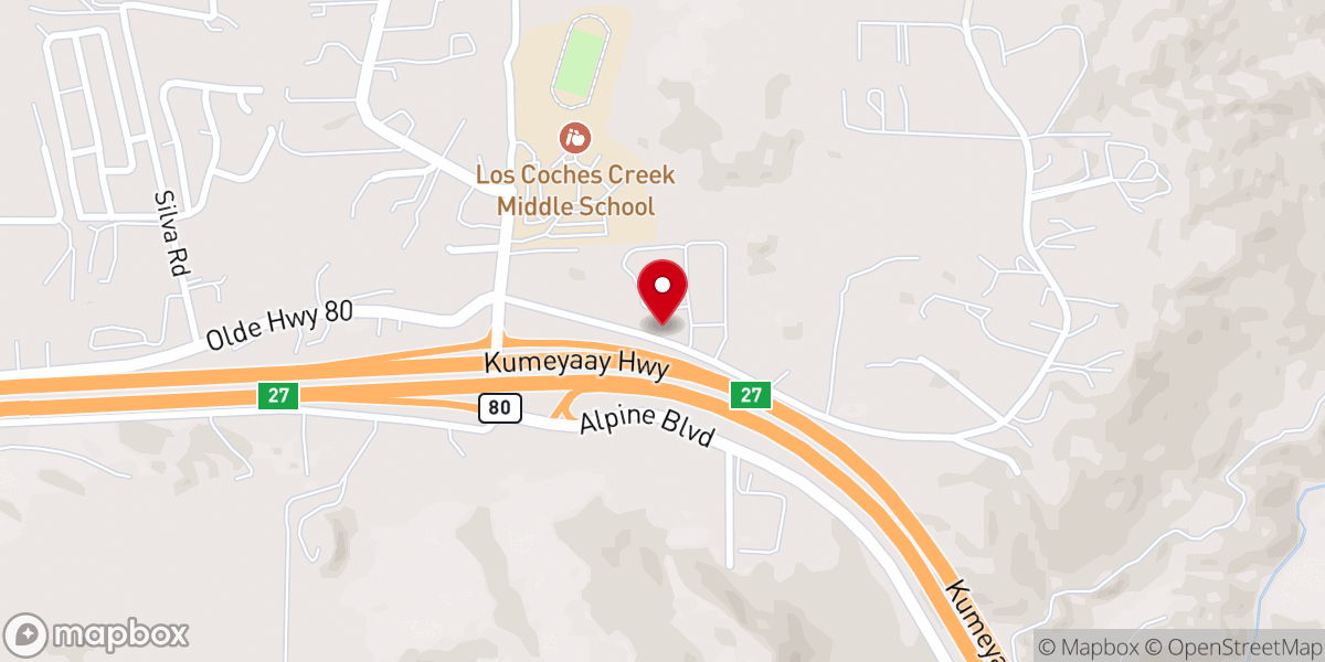 Map showing location of Alpine Christian Fellowship Church