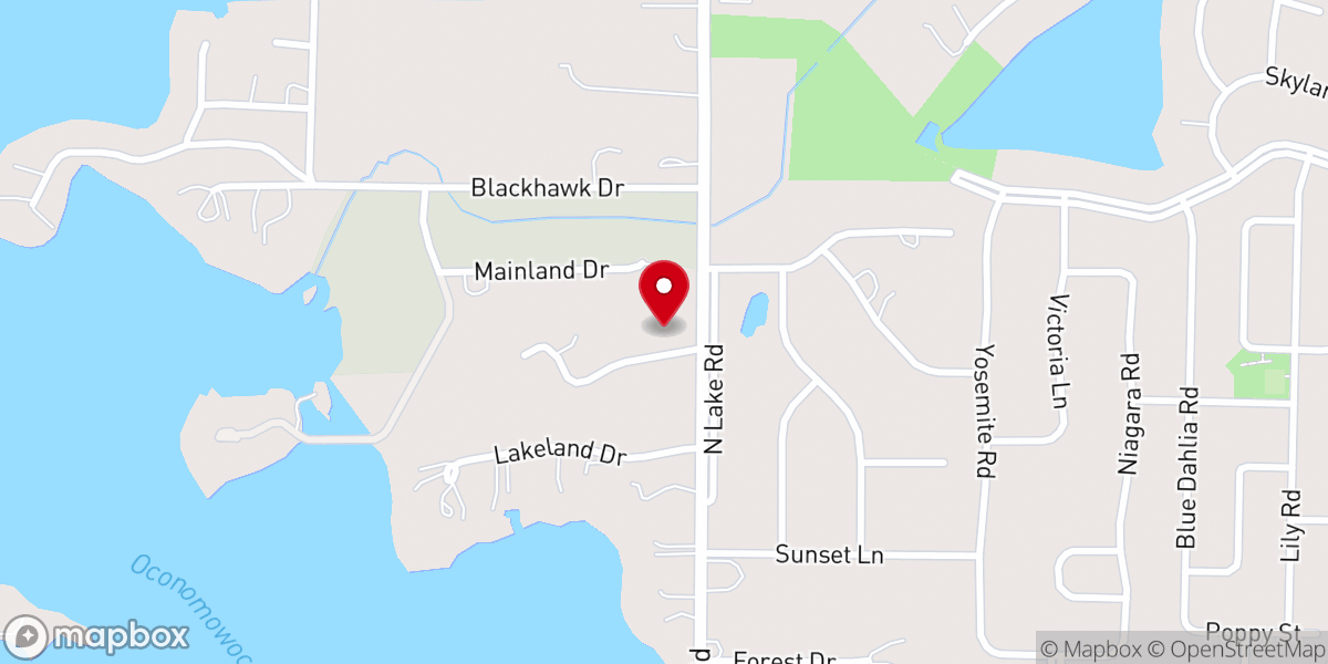 Map showing location of Oconomowoc Bible Fellowship