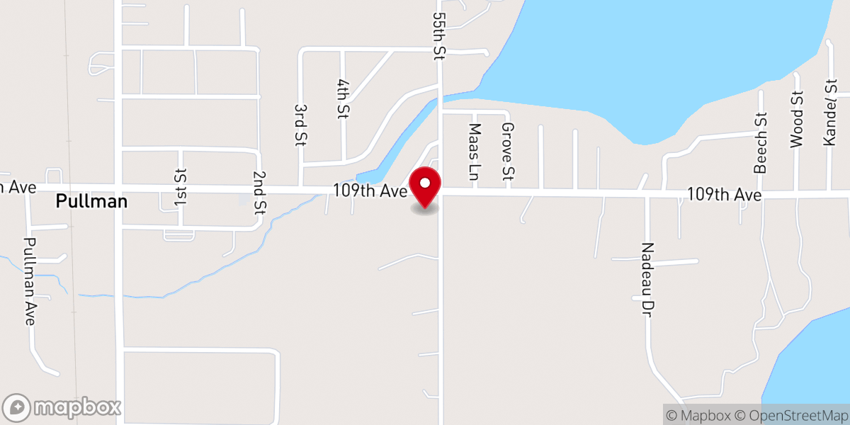 Map showing location of Pullman Church