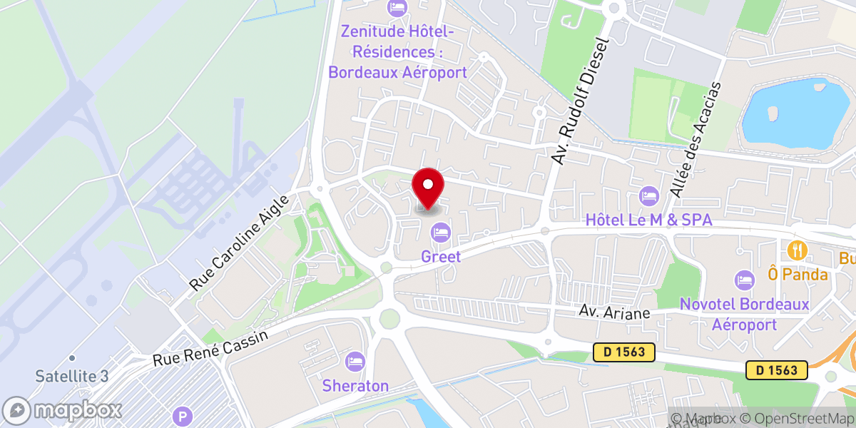 Map showing location of Église Bordeaux Ouest