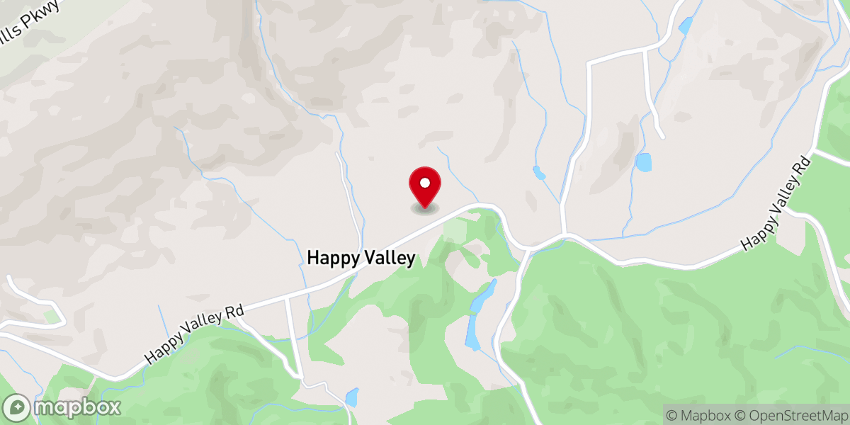 Map showing location of Happy Valley Missionary Baptist Church