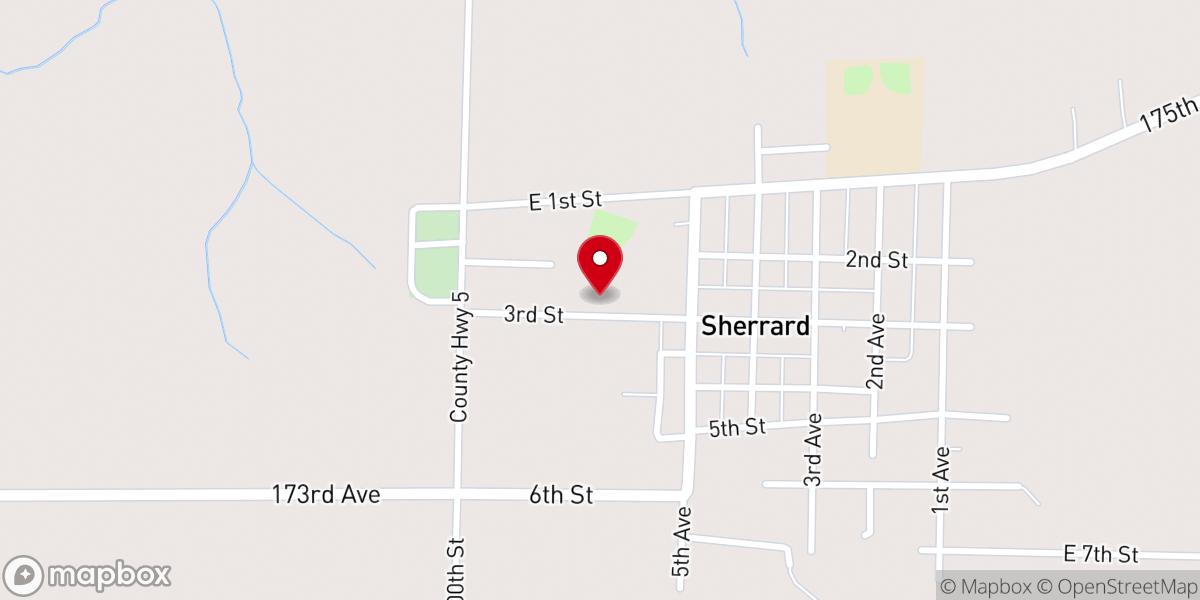 Map showing location of Village Clerk