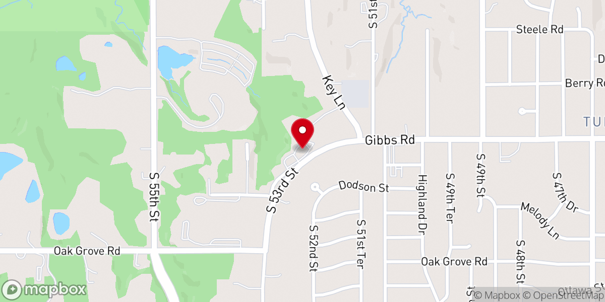 Map showing location of Hope Family Fellowship