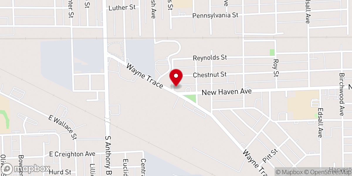 Map showing location of Anderson Church