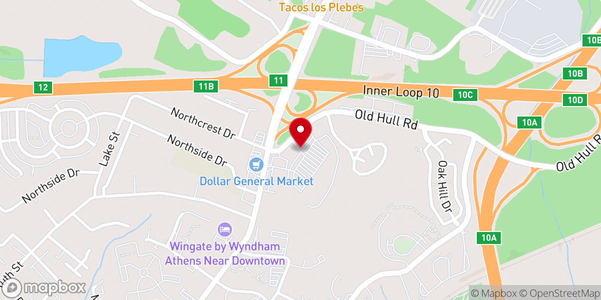 Map showing location of Classic City Community Church Inc