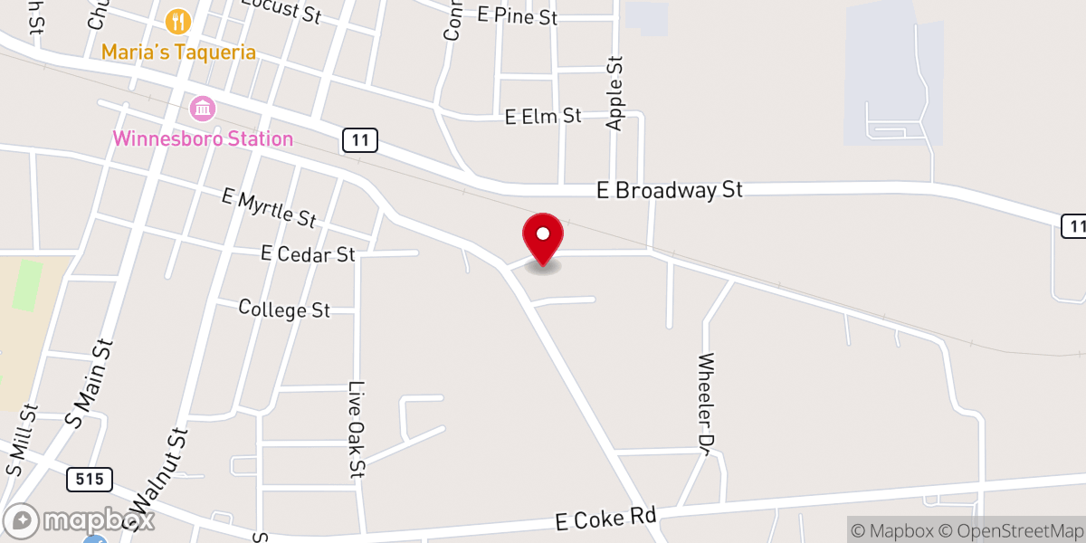 Map showing location of Church of God's Word