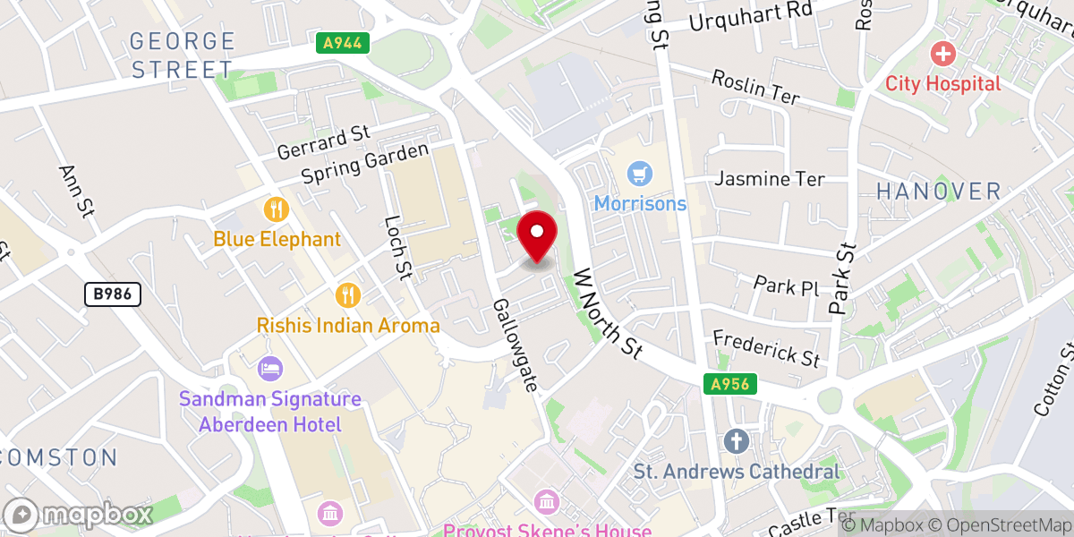 Map showing location of St Margaret of Scotland, Gallowgate