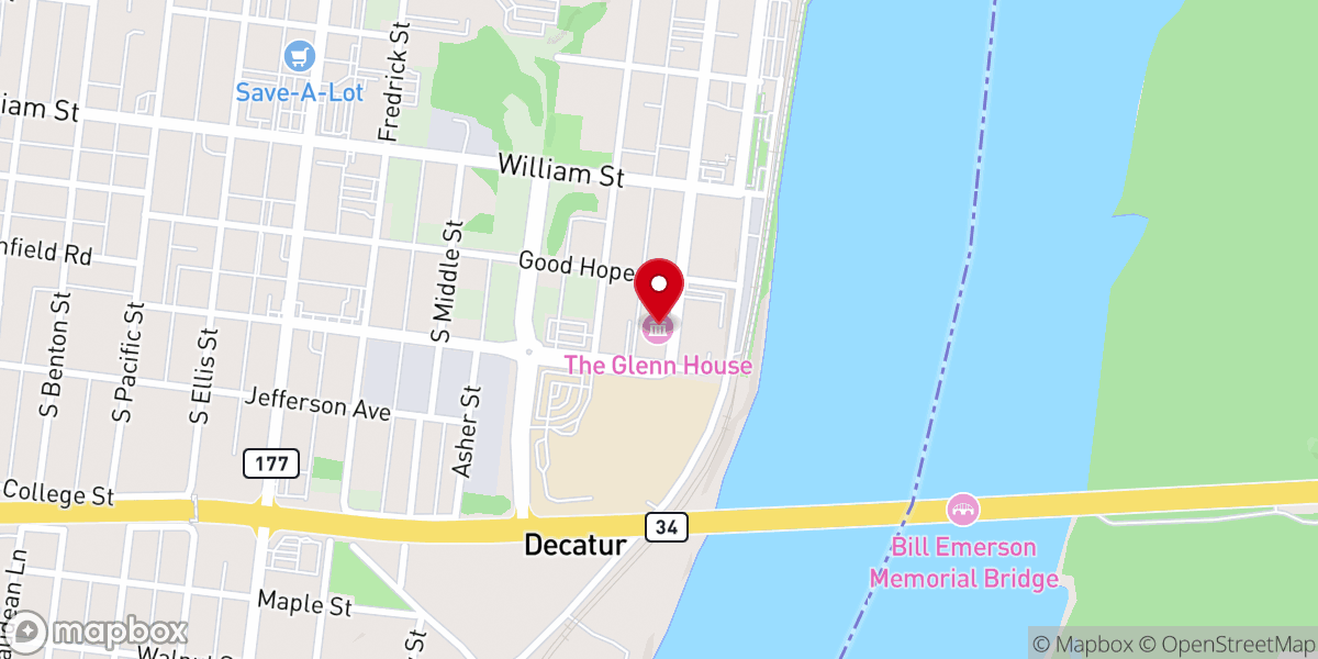 Map showing location of Glen Chapel