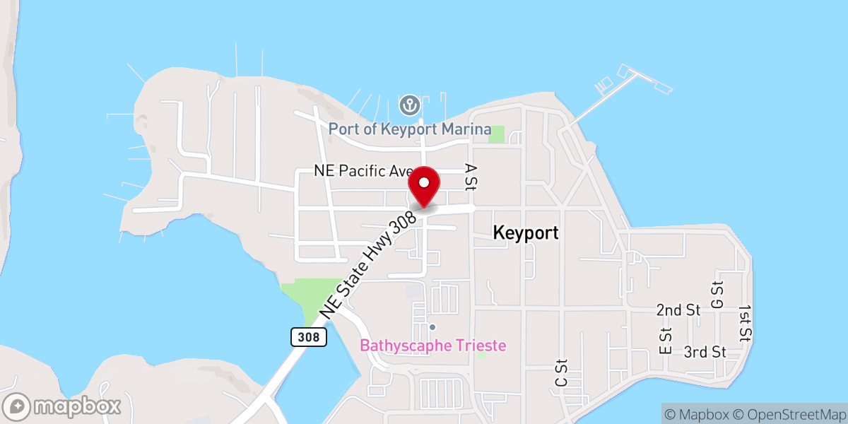 Map showing location of Keyport