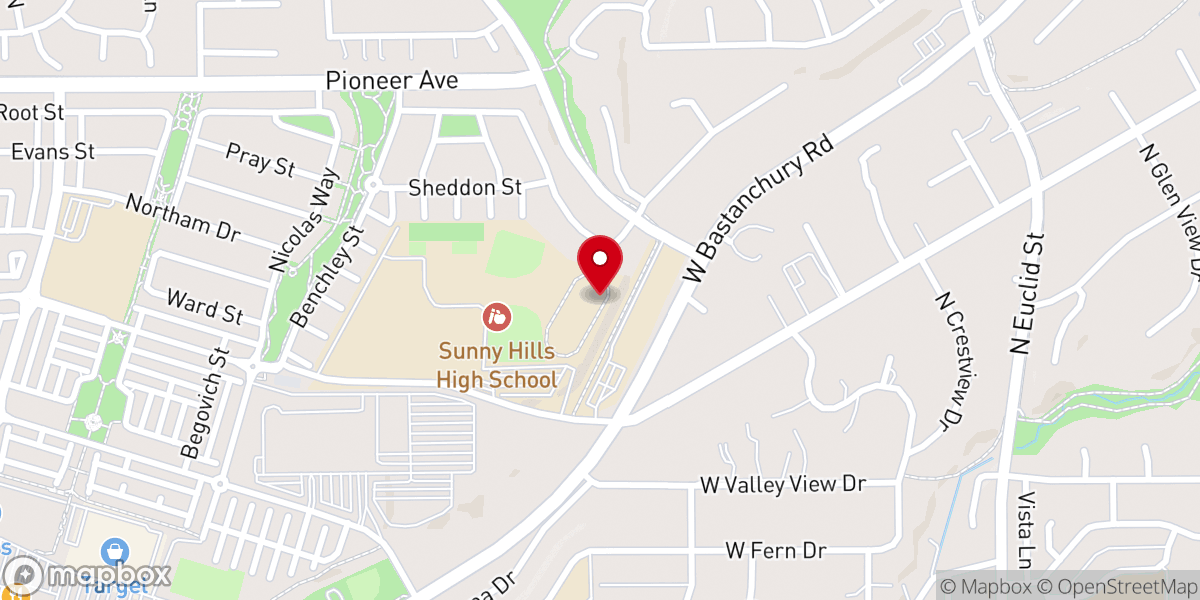 Map showing location of The Hill Church