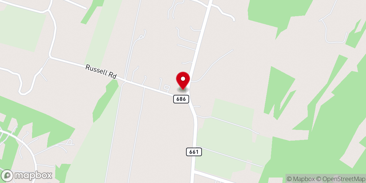 Map showing location of Galilee Christian Church
