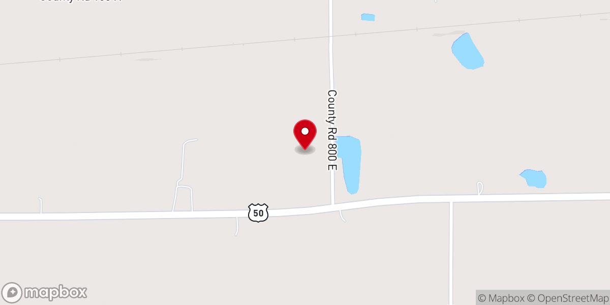 Map showing location of Crossroads Mennonite Church